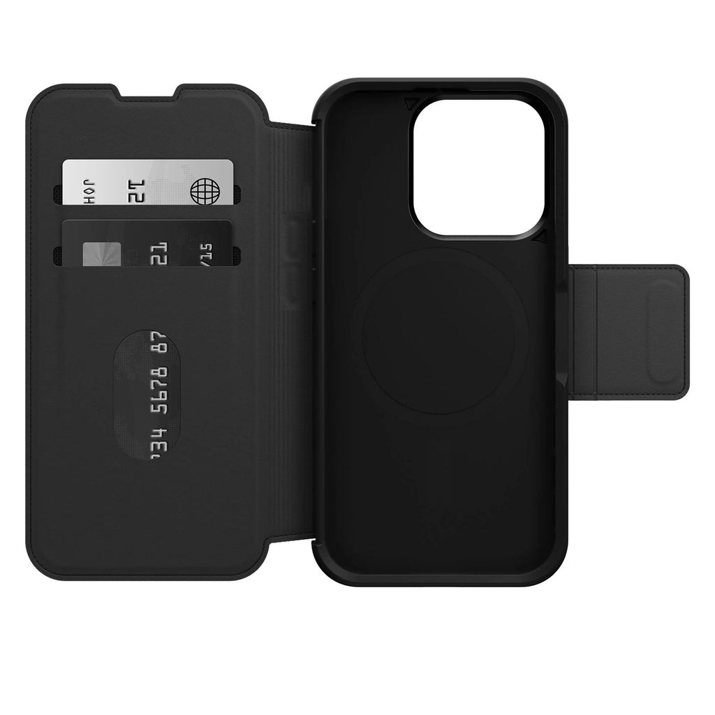 OtterBox Strada MagSafe Case for Apple iPhone 15 Pro - 6.1" - Shadow Black