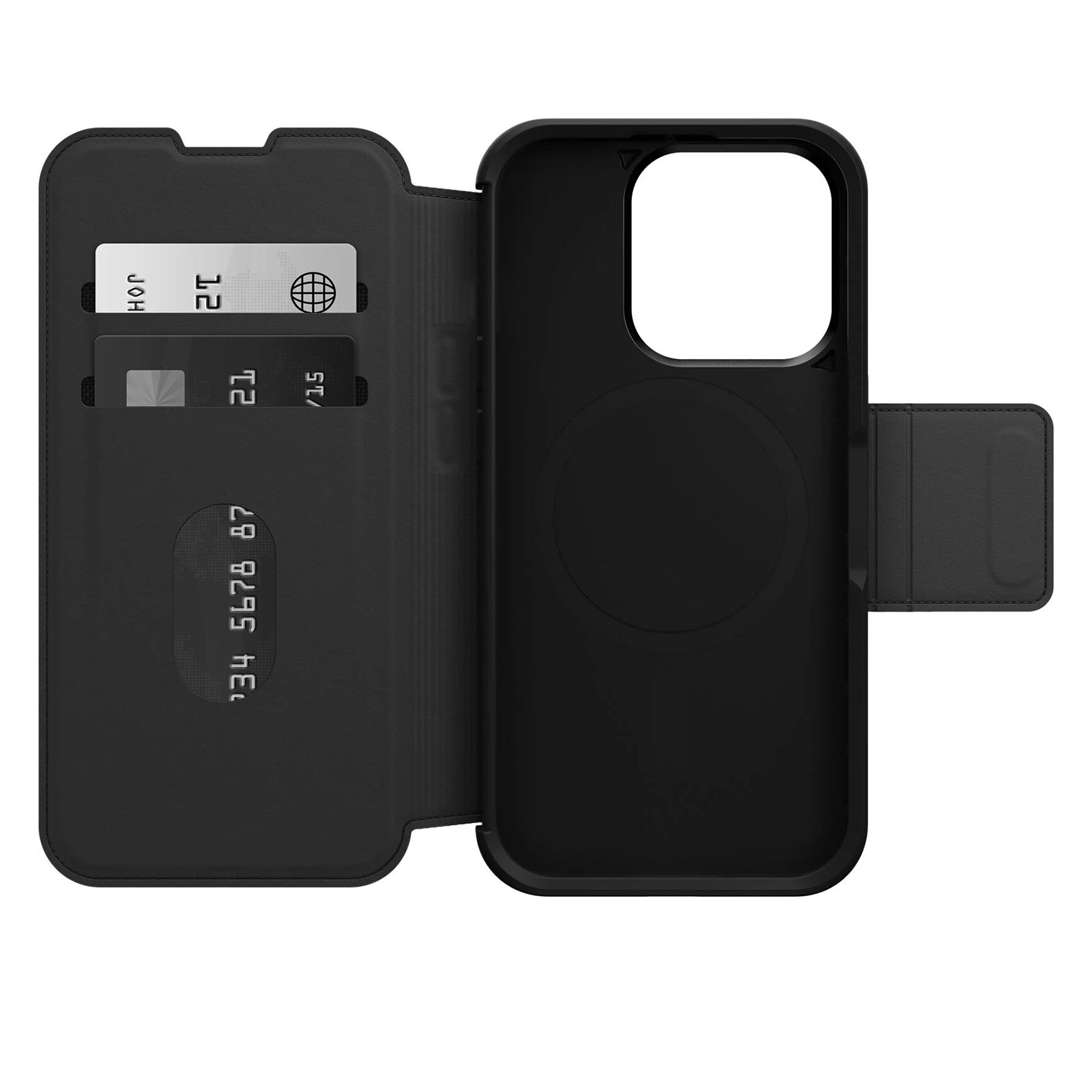 OtterBox Strada MagSafe Case for Apple iPhone 15 Pro - 6.1" - Shadow Black