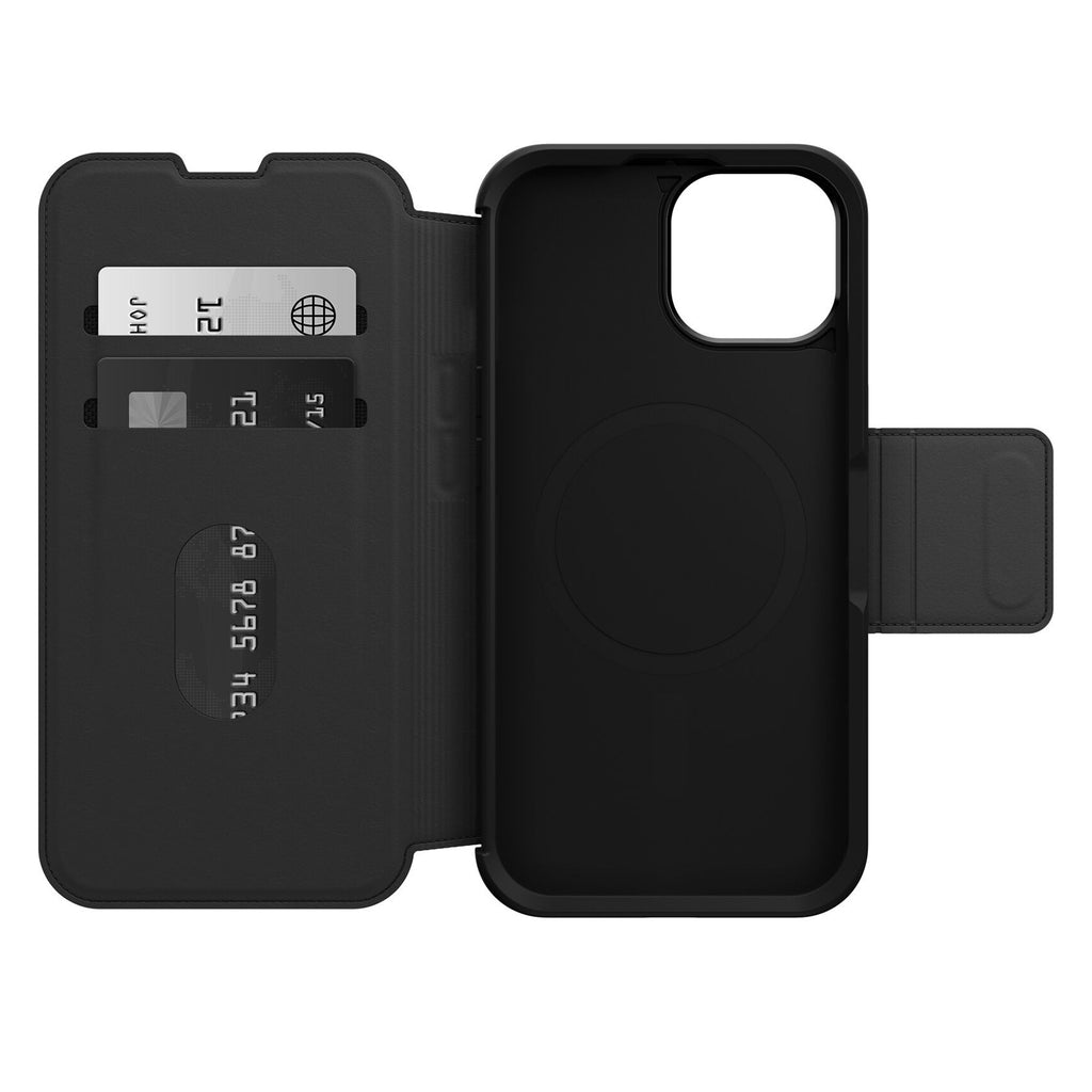 OtterBox Strada MagSafe Case for Apple iPhone 15 (6.1") - Shadow Black