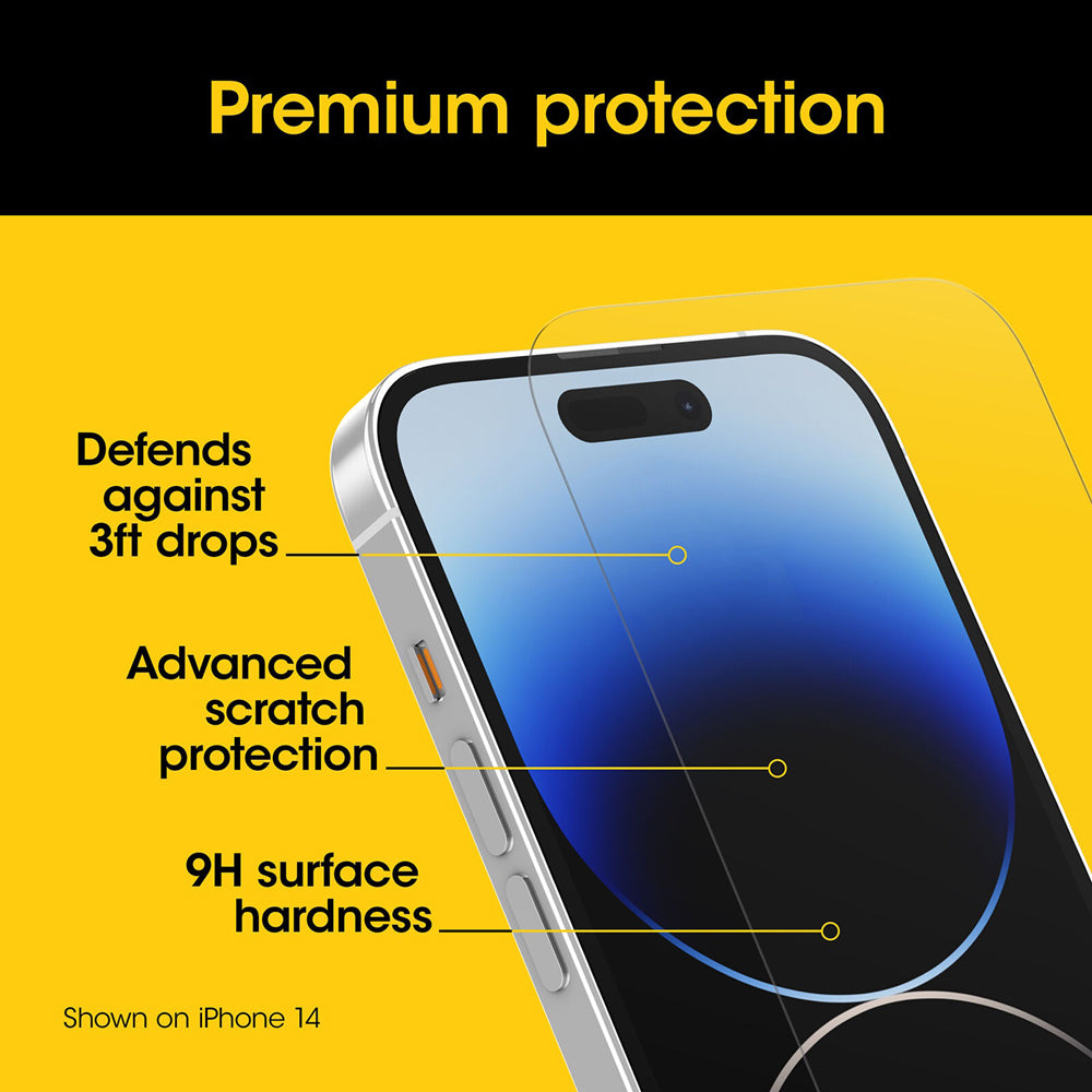 OtterBox Screen Protector Premium Glass for Apple iPhone 15 Pro Max  - Clear