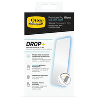 Thumbnail for OtterBox Premium Pro Glass Antimicrobial Blue Light Apple iPhone 15 Plus - Clear