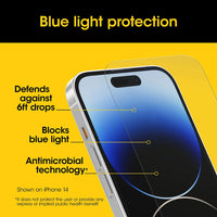 Thumbnail for OtterBox Screen Protector Premium Pro Antimicrobial and Anti Blue Light Glass for iPhone 15 Pro Max
