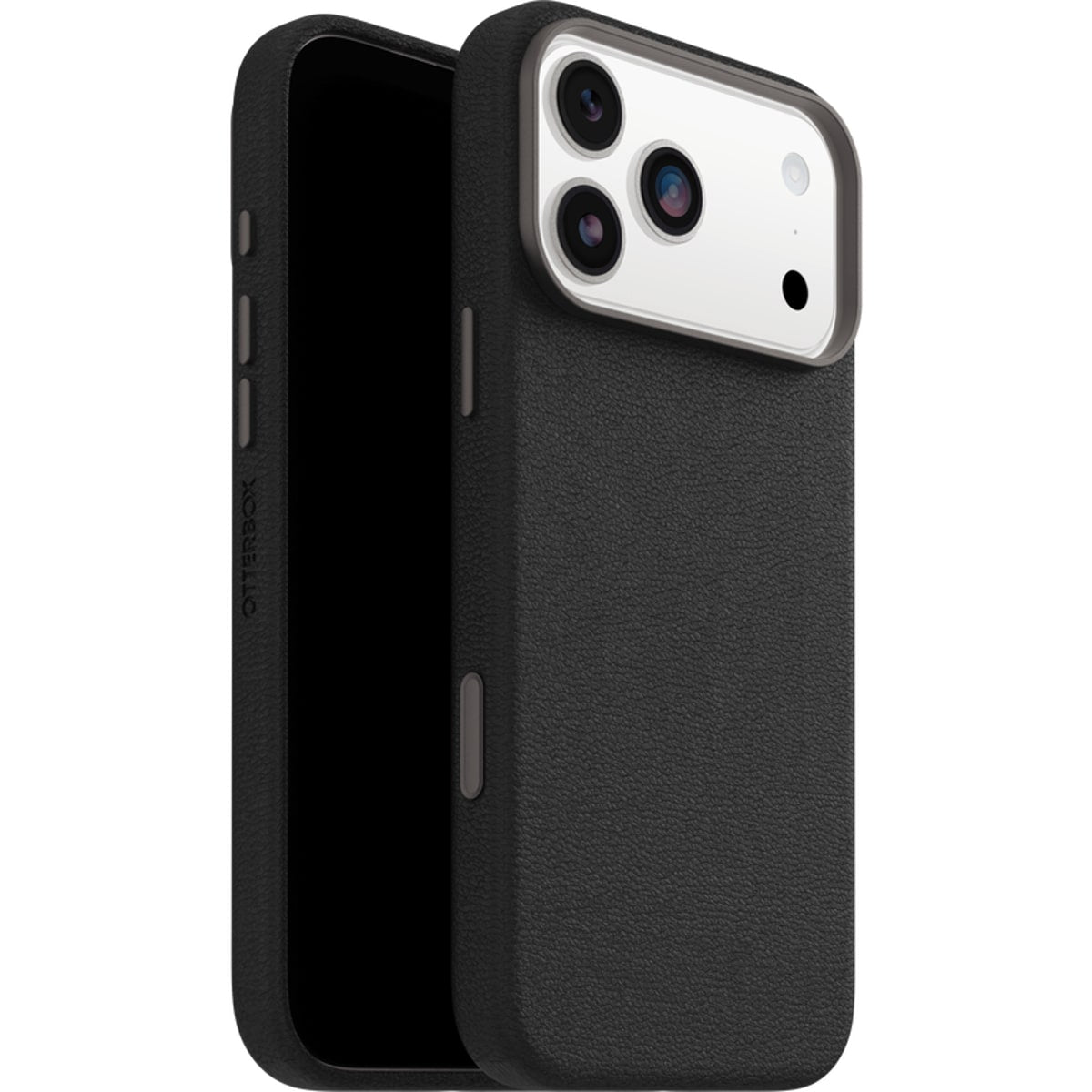 OtterBox Symmetry MagSafe Cactus Leather Case with Camera Control for iPhone 17 Pro Max- Noir Ash Black