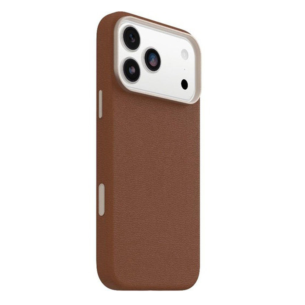 OtterBox Symmetry MagSafe Cactus Leather Case with Camera Control for iPhone 17 Pro Max- Desert Saddle Brown