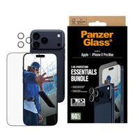 Thumbnail for PanzerGlass 2-in-1 Ulte Wide Fit Screen Protector and Hoops®Camera Lens Protector Bundle for iPhone