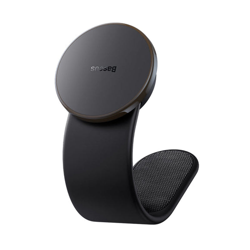 Baseus C02 Pro Series Magnetic 15W Wireless Charging Car Mount w/ Ambient Light - Black
