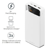 Thumbnail for Cygnett ChargeUp Boost 4th Gen 20K mAh Power Bank - White