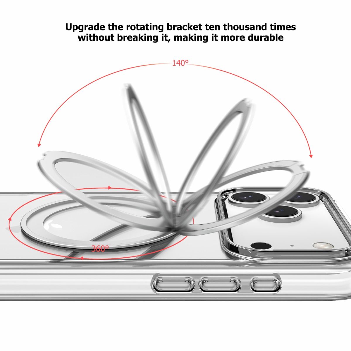 Blacktech Magsafe Case with Ring for Samsung Galaxy S26 Ultra - Clear