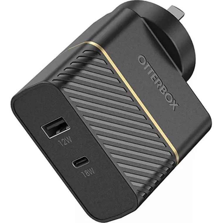 OtterBox 30W Dual Port Wall Charger - Black