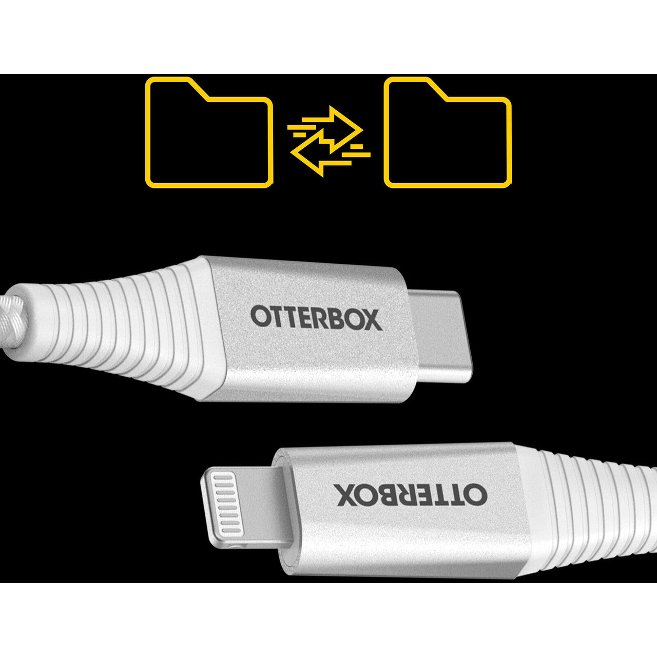 OtterBox Lightning to USB-C Cable Premium Pro Fast Charge 60W RUGGED cable - White