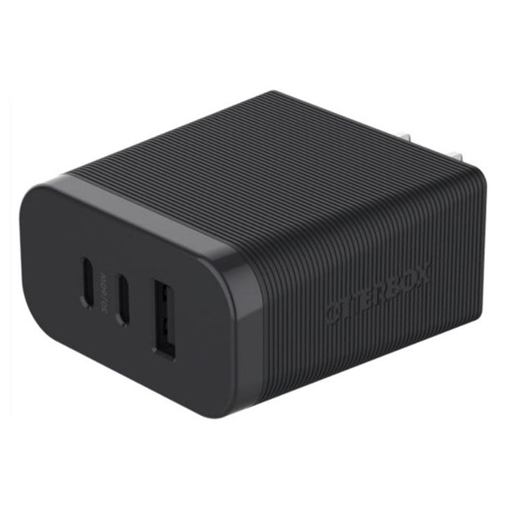 OtterBox USB-C 72W Triple Port Premium P\ro Fast Wall Charger - Black
