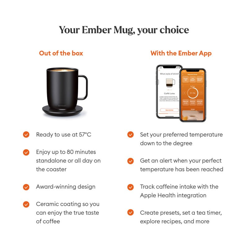 Ember Mug 8 14 oz (414 ml) - Black