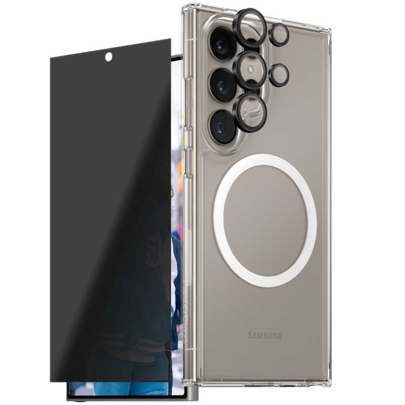 PanzerGlass Care Flgship 3-in-1 Privacy Bundle for Samsung GS25 Ultra - Clear