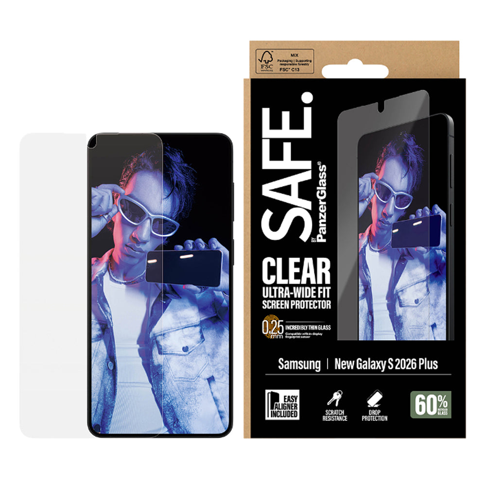 PanzerGlass UltraWide Fit Screen Protector for Samsung Galaxy S26+ - Clear