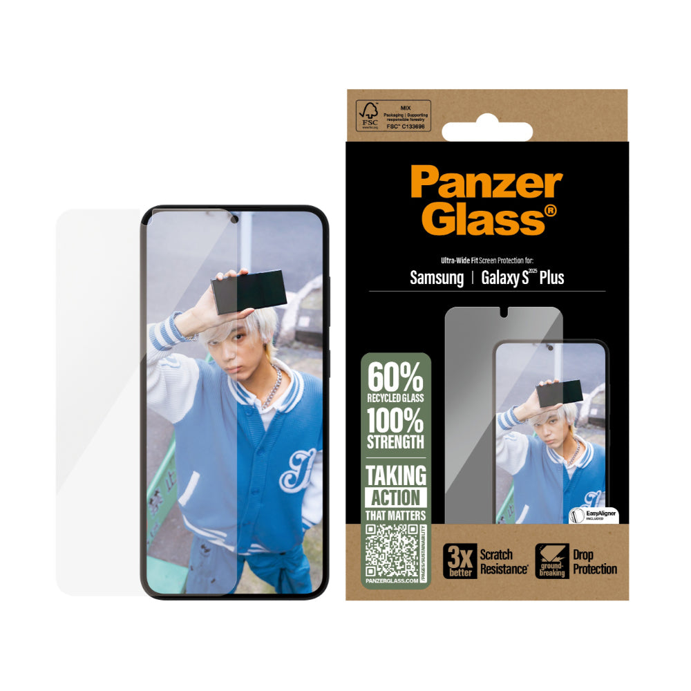 PanzerGlass UltraWide Fit Screen Protector for Samsung Galaxy S25+ (S25 Plus)