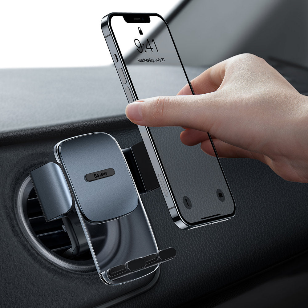 Baseus Clamp Vehicle Car mount for Round Air Outlet  vent Holder - Black