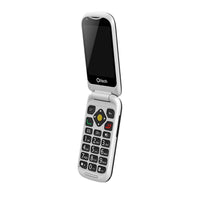 Thumbnail for OPEN BOX - Olitech SMART EasyFlip 4G Seniors Phone Big Buttons GPS SOS WiFi HotSpot WhatsApp - Black/White