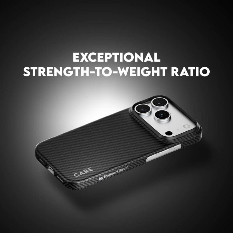 CARE by PanzerGlass Discovery ARAMID Fibre MagSafe Case for iPhone 18 Pro Max, 17 Pro Max - Black