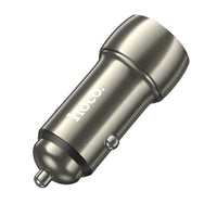 Thumbnail for Hoco Z48 40W Dual Port USB-C Metal Car Charger - Gray