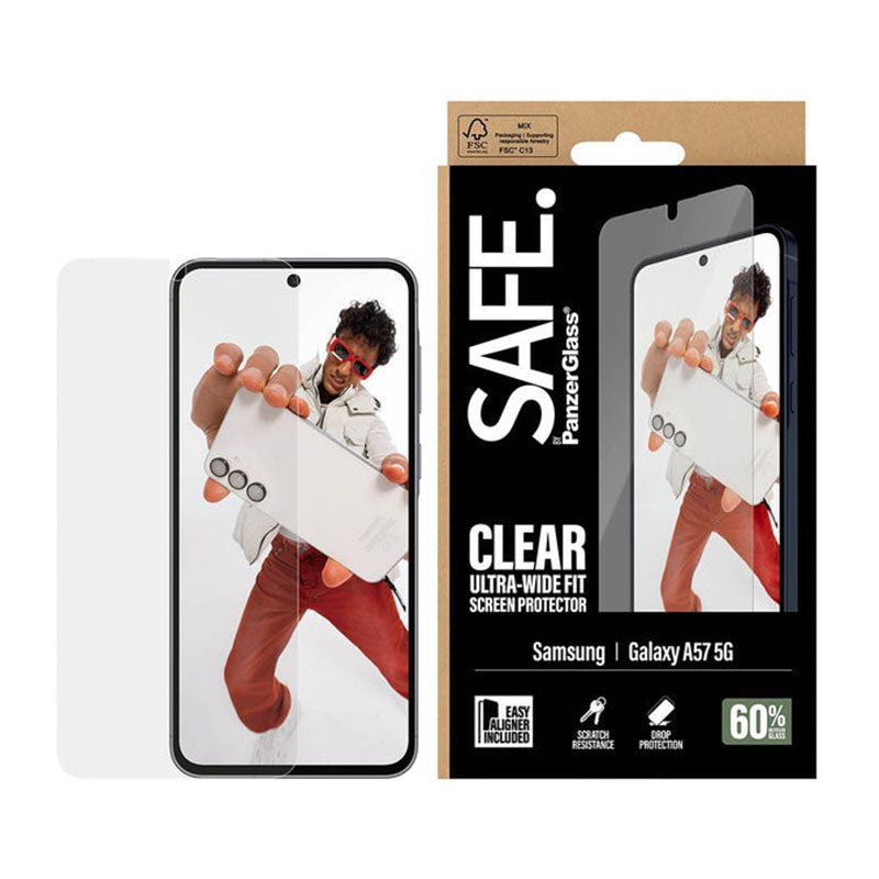 PanzerGlass Safe Ultra Wide Fit Screen Protector for Samsung A57