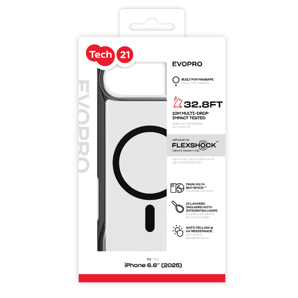 Tech21 EvoPro MagSafe Case for iPhone Air - Clear/Black