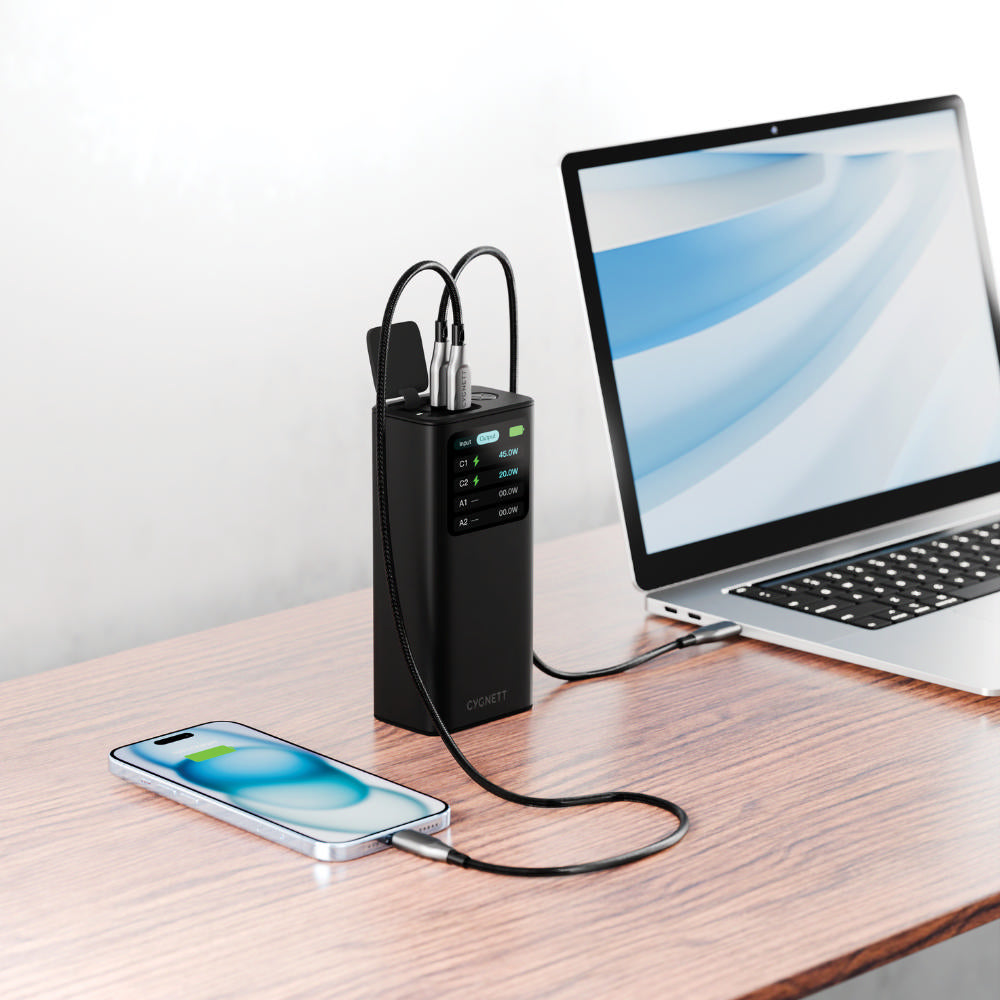 Cygnett Titan PD 3.0 65W 30000mAh Laptop Power Bank - Black