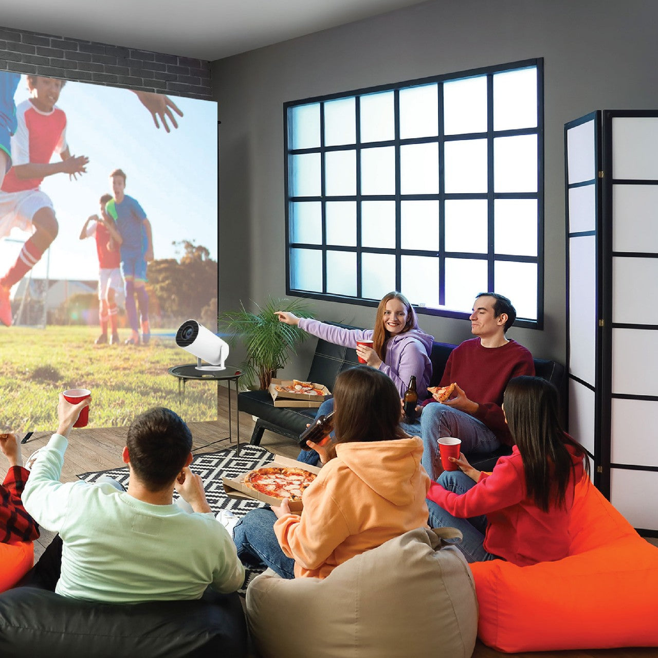 Laser Smart Projector 50 Games Two Controllers - White