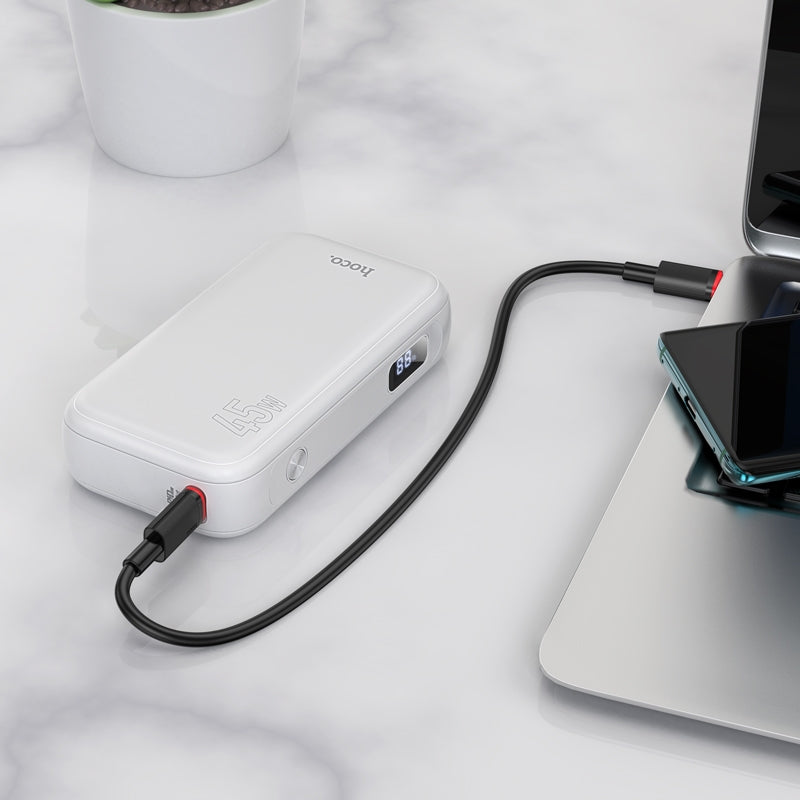 Hoco J98 45W PD 15000 mAh Power Bank - White