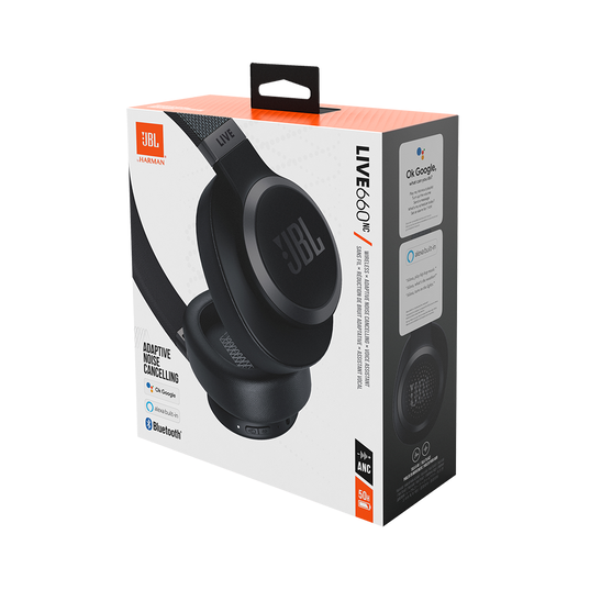 JBL Live 660NC Noise Cancelling Over-Ear Headphones - Black