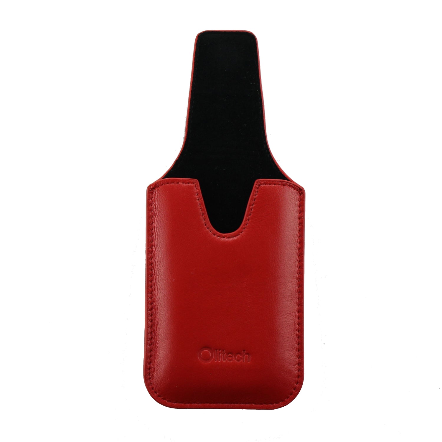 OLITECH Leather Pouch case cover with Lanyard RED