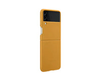 Thumbnail for Samsung Leather Cover for Galaxy Flip3 - Mustard