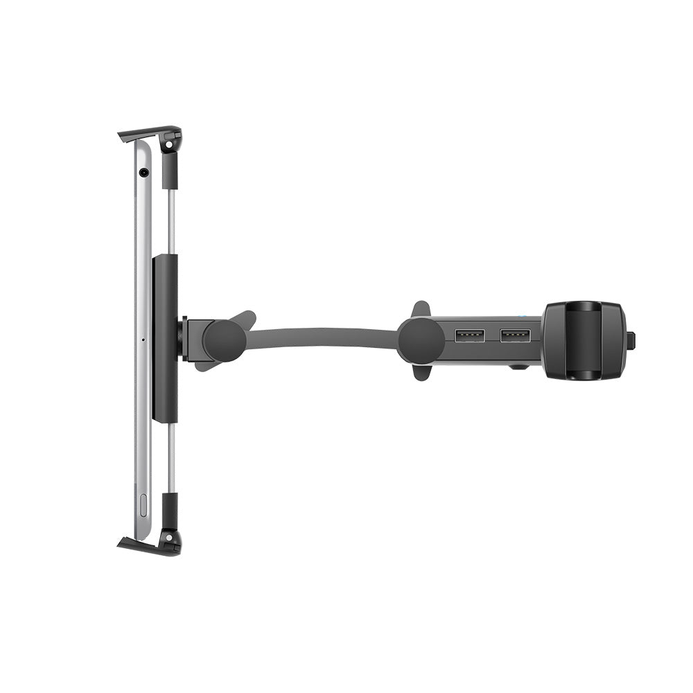 Cygnett CarGO III Pro Adjustable Car Headrest Tablet Mount with USB Ports for 7-11.9"