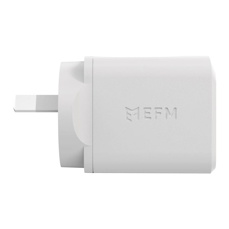 EFM ECO 36W Dual Port Wall Charger with Power Delivery and PPS - White