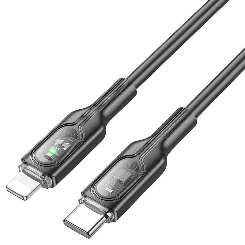 Hoco U150 60W Charging Data Cable C to C with Stand Exquisite Bracket - Black