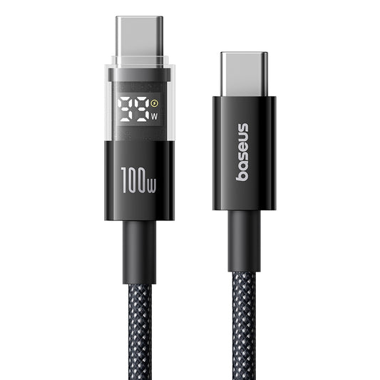 Baseus Display 2 Fast Charging Data Cable USB-C to USB-C 100W 2M - Black