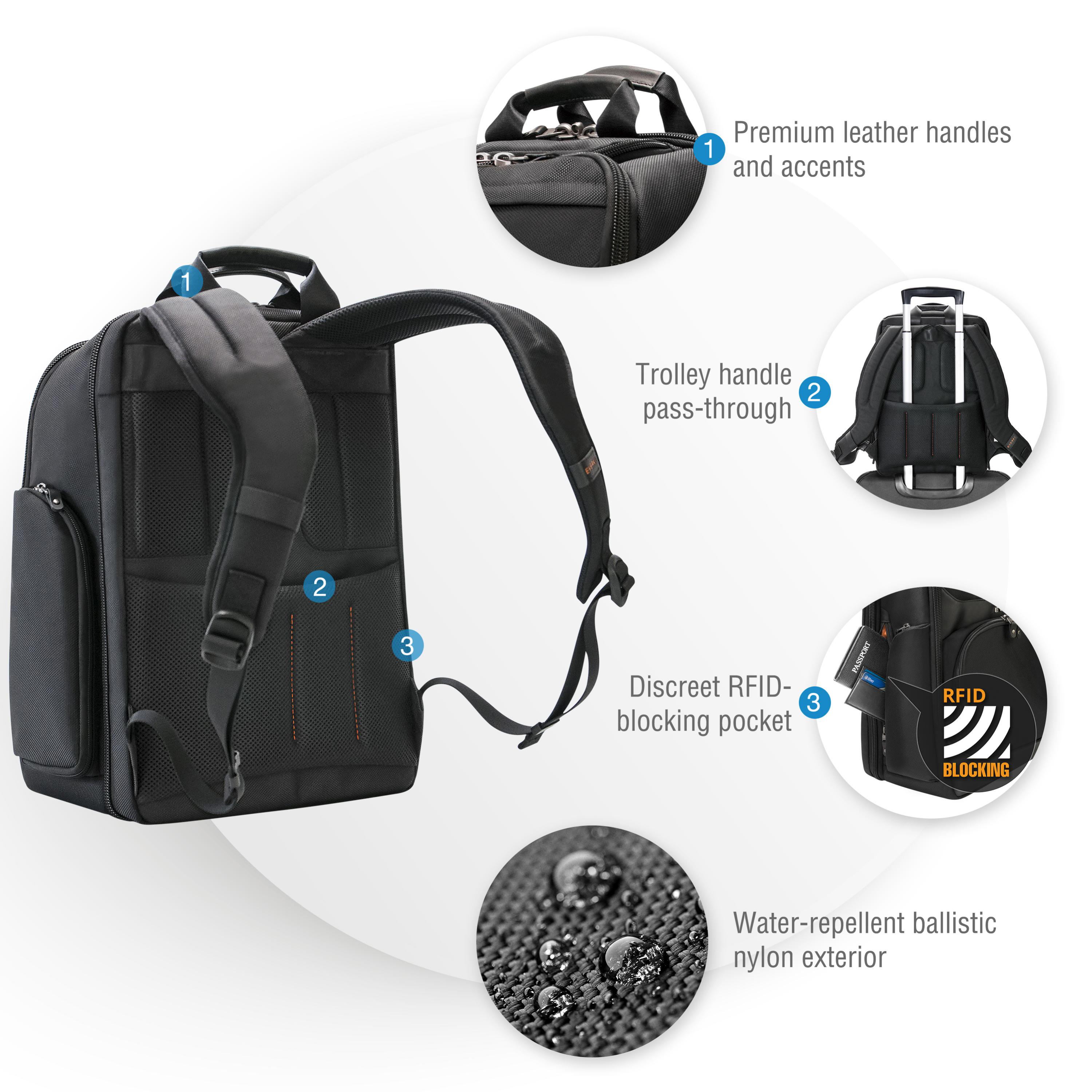 Everki Onyx Premium Travel Friendly Laptop Backpack up to 15.6-Inch