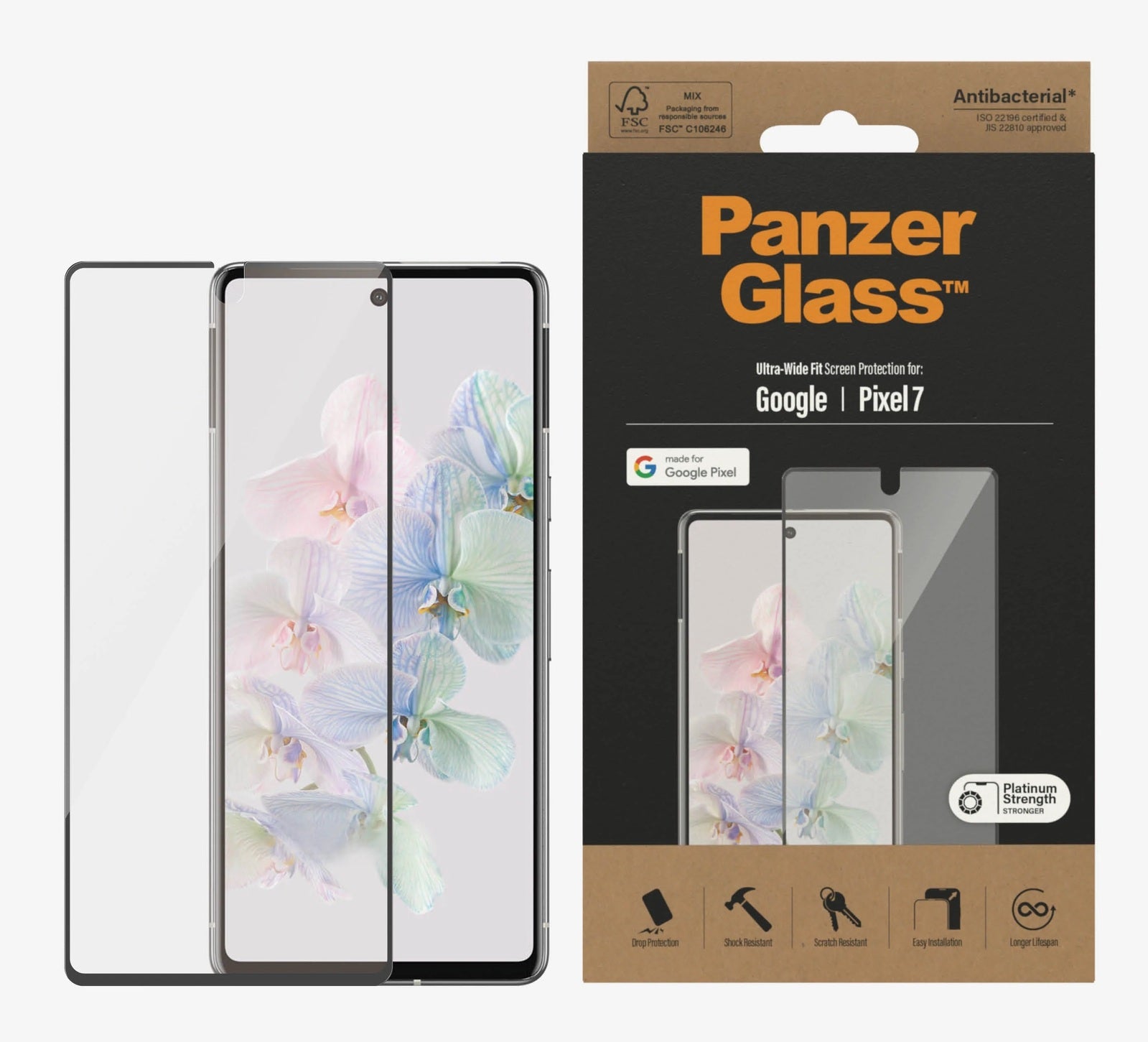 PanzerGlass Google Pixel 8 Screen Protector - Ultra Wide Fit