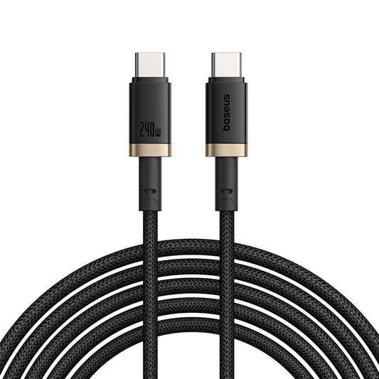 Baseus Dura Fast Charging Data Cable USB-C to USB-C 240W 1M for 15 / 16 / 17 Series - Gold Black
