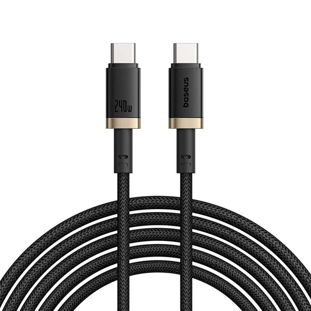 Baseus Dura Fast Charging Data Cable USB-C to USB-C 240W 1M for 15 / 16 / 17 Series - Gold Black