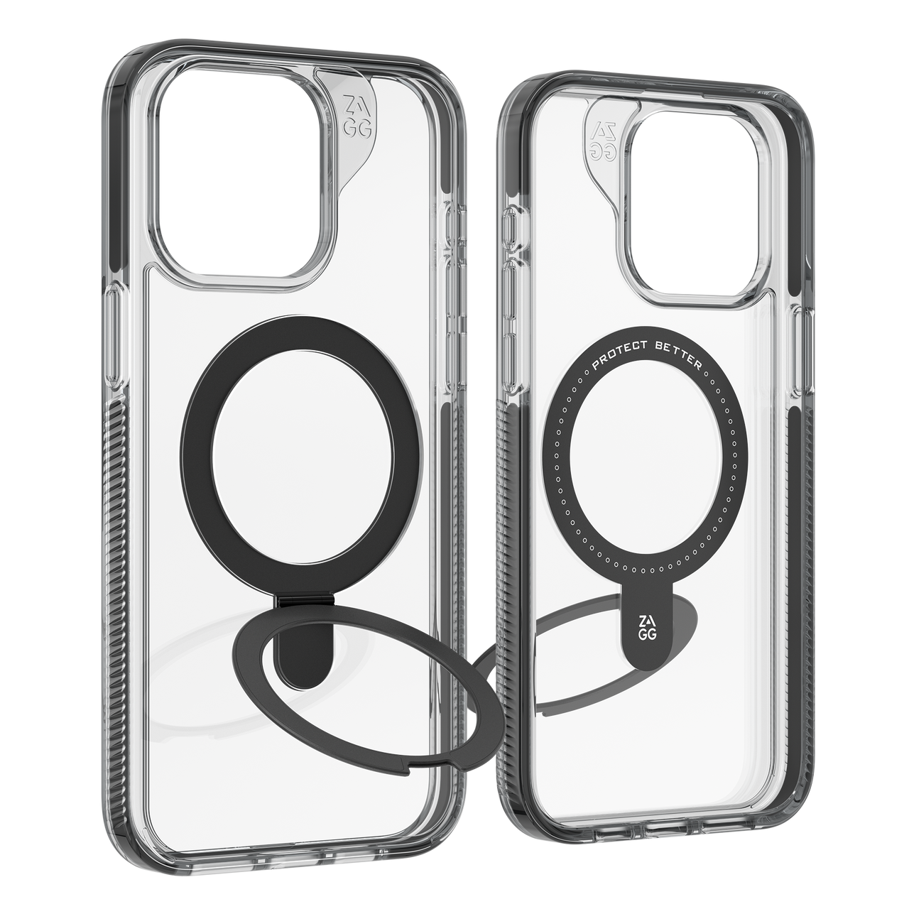 Santa Cruz Snap Case Ring Stand | iPhone 15 - Clear/Black