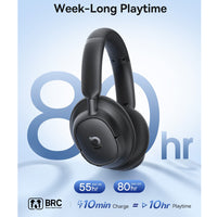 Thumbnail for Baseus BH1 NC Noise Cancelling WireLess Headphones - Black