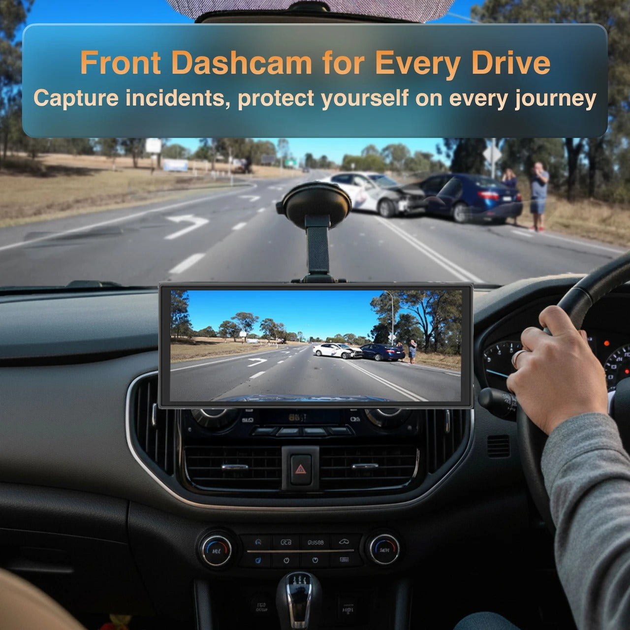 Navig8r 12-inch CarPlay Android Auto Dual Camera