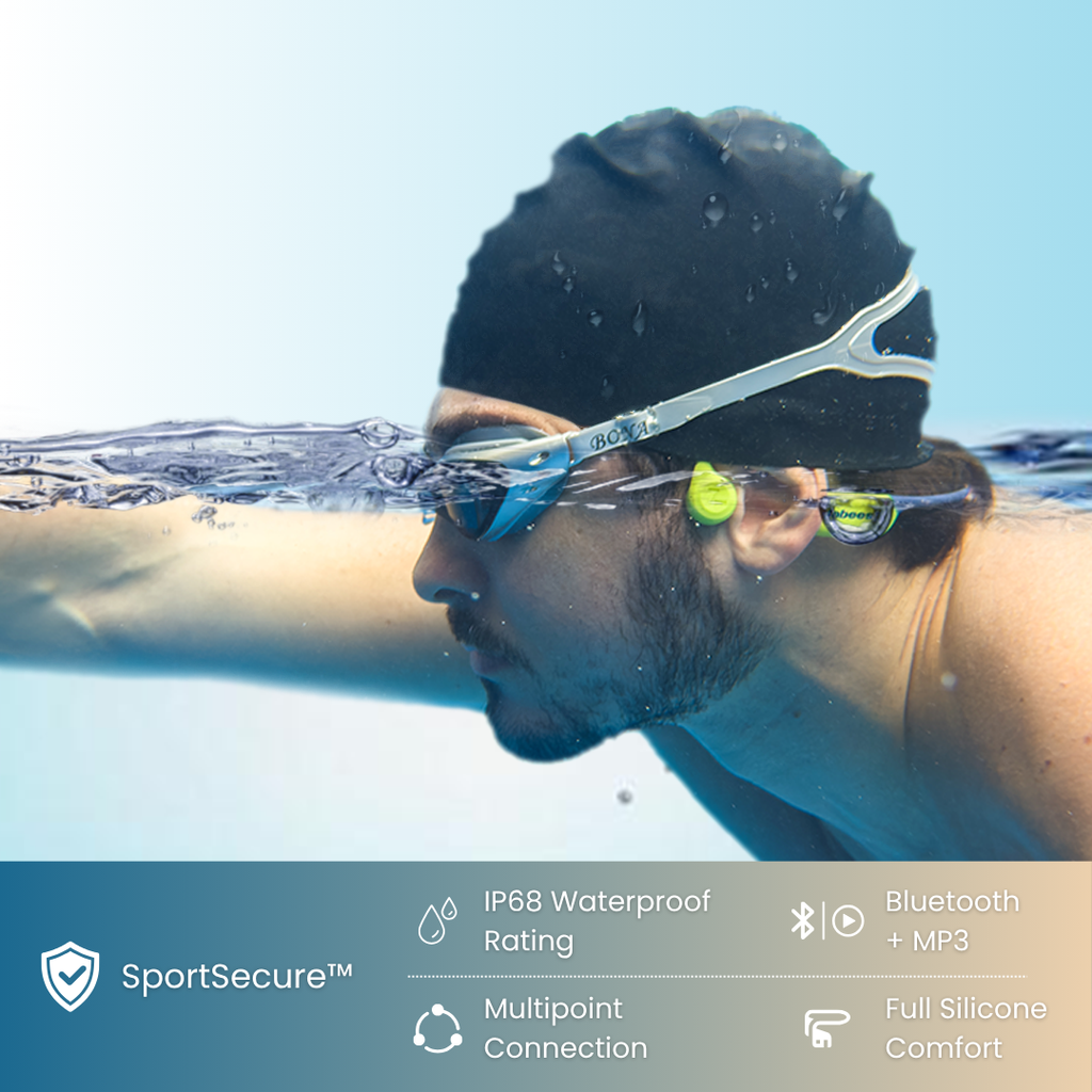7Seven Bone Conduction Open Ear Swimming Running headphones - Black