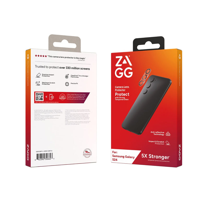 ZAGG Glass All-in-one Camera Lens Protector for Samsung Galaxy S24 Ultra