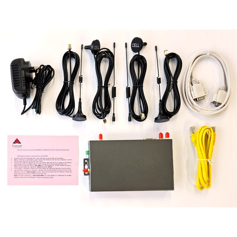 COMSET CM820Q-4 LTE CAT4 3G/4G/4GX Industial Grade ROUTER 4-PORT w WIFI N300