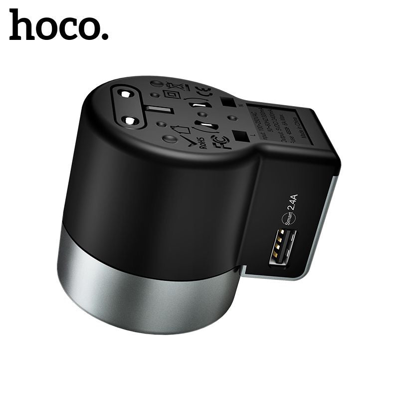 Hoco AC4 USB Charger Universal World Travel Adapter US/UK/EU/AU Plug Converter