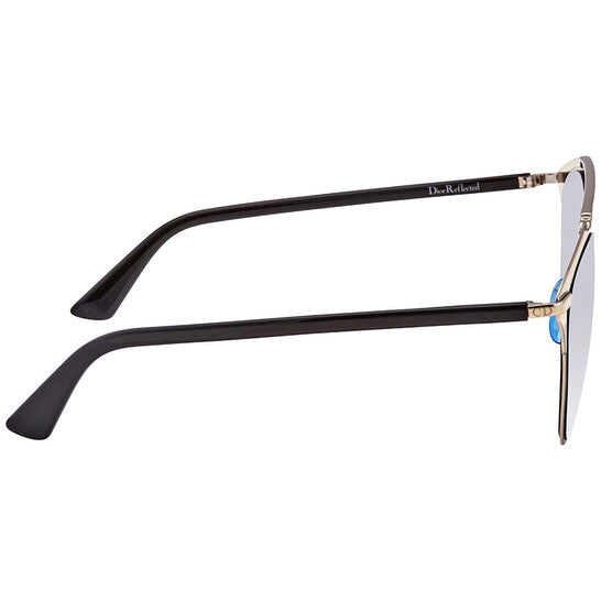 Dior Reflected Gold Gradient Azure Aviator Ladies Sunglasses DIORREFLECTED 6EEI/0H 52