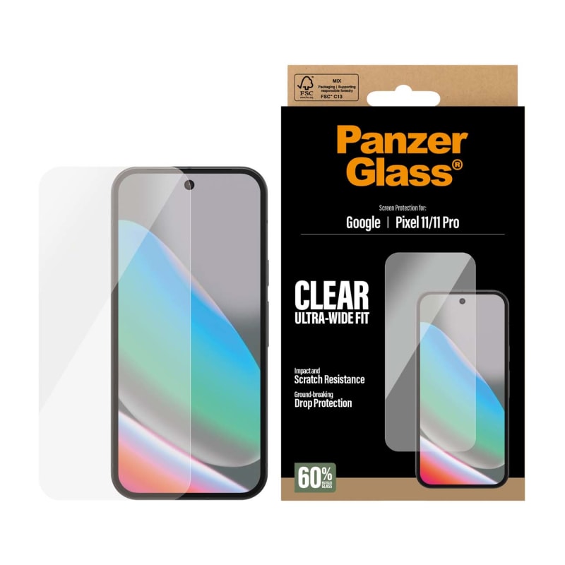 PanzerGlass Ultra-Wide Fit Screen Protector for Google Pixel 11 / 11 Pro - Clear