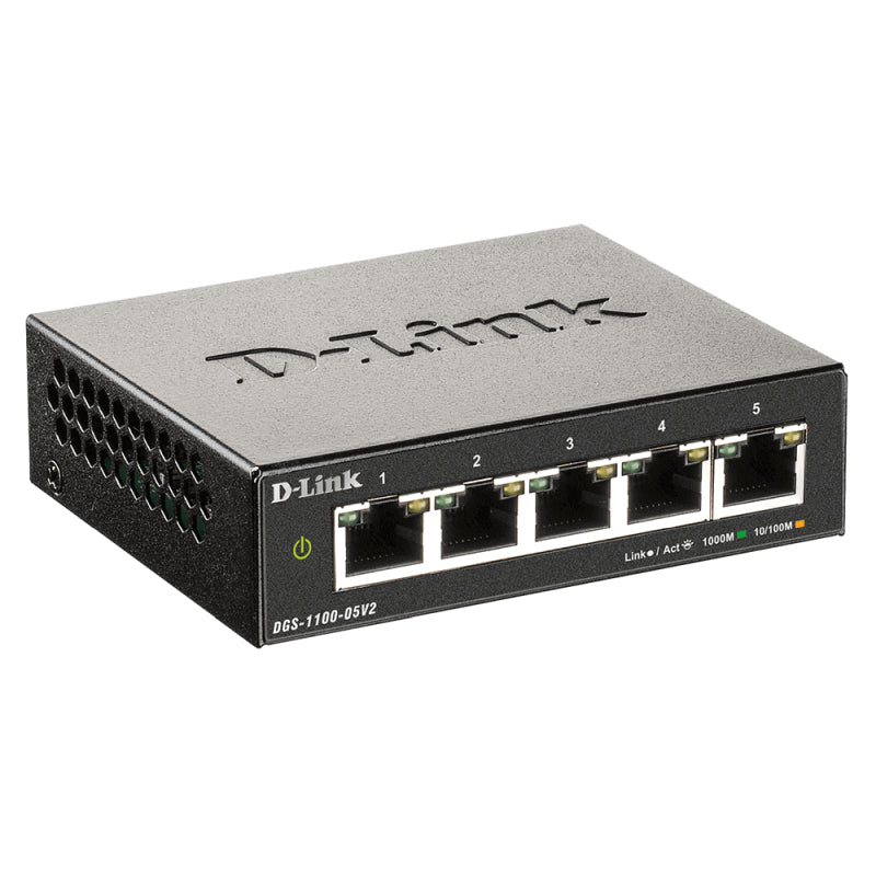 D-Link 5-Port Gigabit Smart Managed Switch - Black