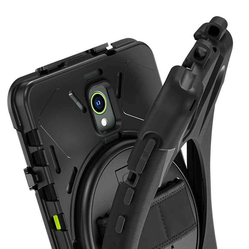 Strike Rugged Case With Hand Strap & Lanyard for Samsung Tab Active5- Black